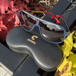 Carrera 1007/S 0PJP 9O Blue/Grey Gradient Sunglasses Men Authentic